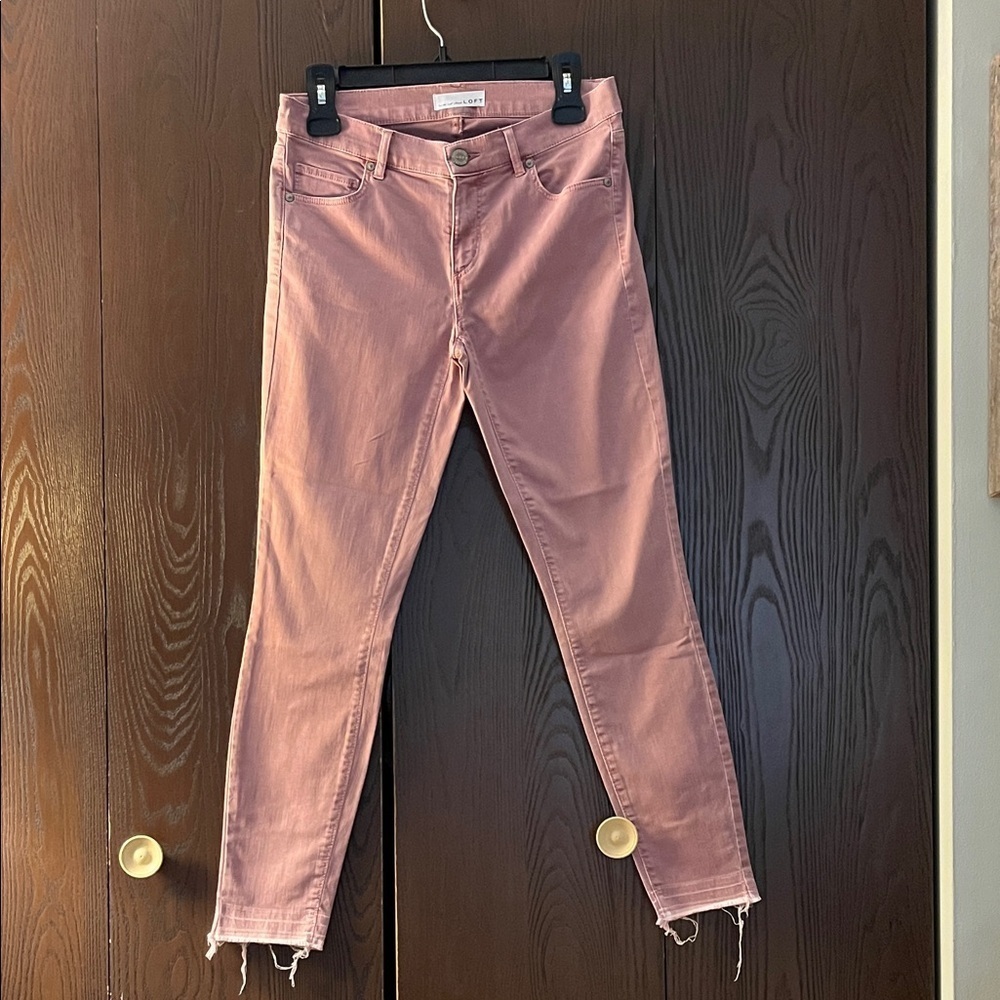 Loft berry colored, skinny jeans. Size 2.